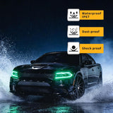 15-23 Dodge Charger Head Lights with MultiColor DRL Strip (Halogen)