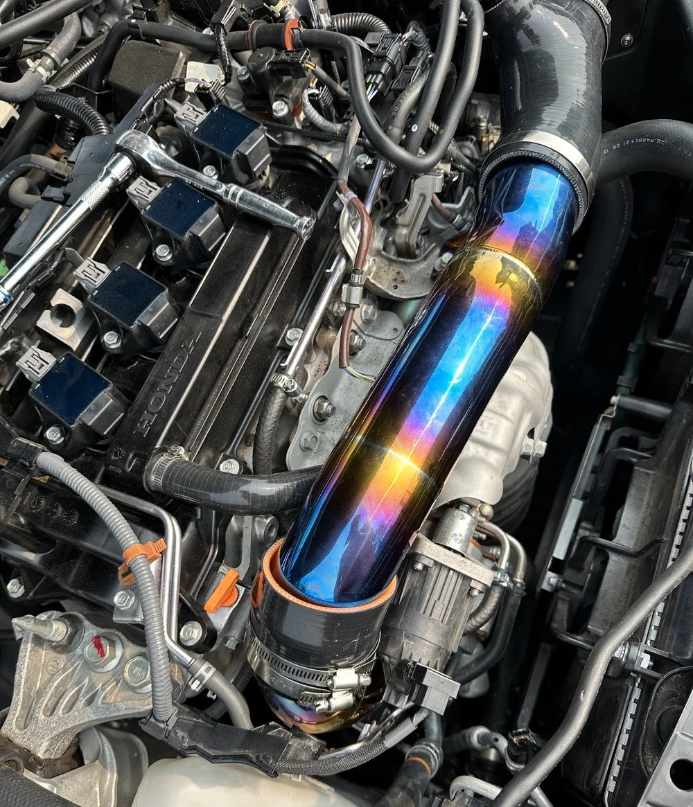 PLM® (22+) Acura Integra/Honda Civic 1.5T Turbo Inlet Pipe Kit Stainless Burnt Blue
