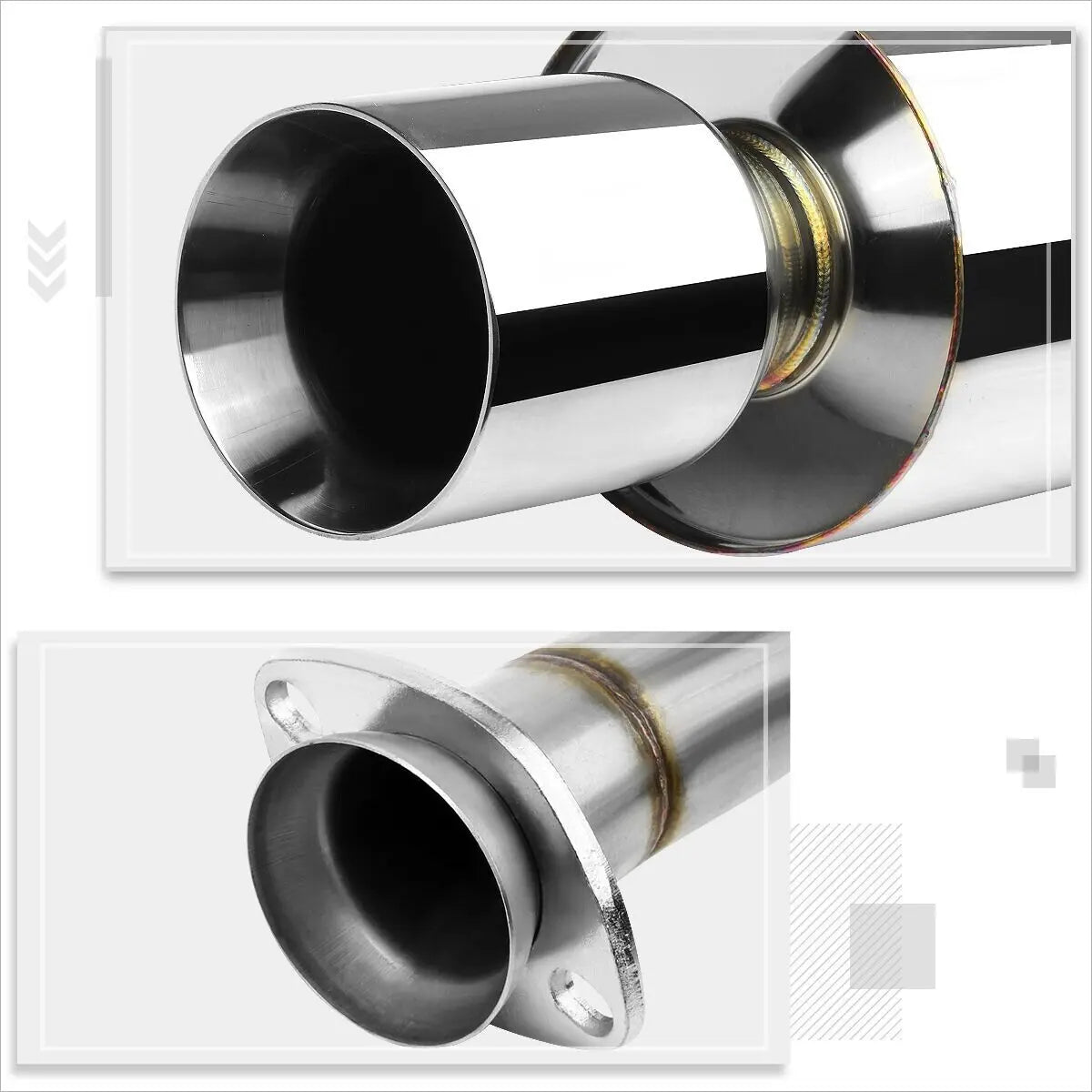 (03-06) Hyundai Tiburon 2.7L Cat-Back Exhaust with 4" OD Rolled Tips
