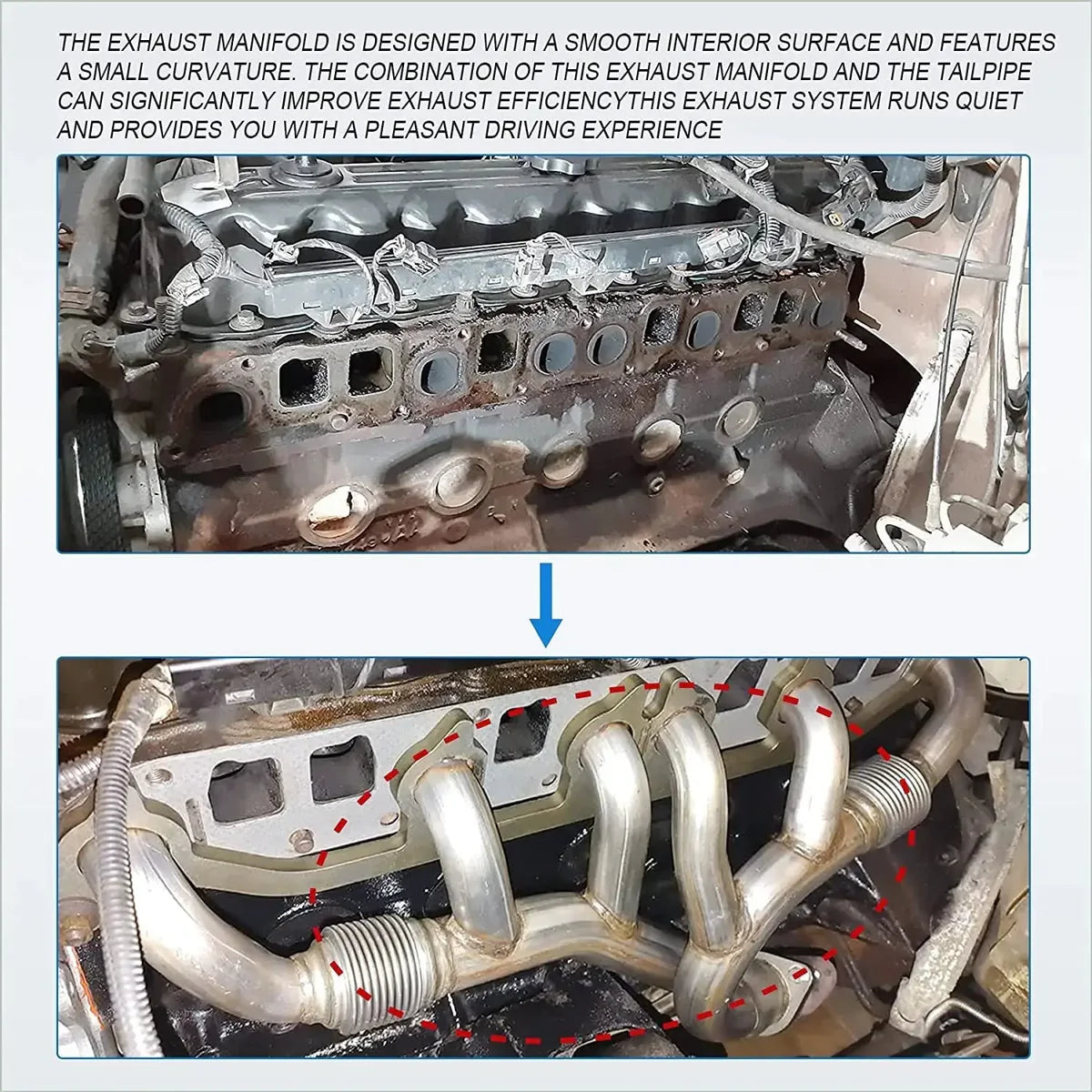 1991-1999 Jeep Grand Cherokee/Wrangler 4.0L Exhaust Manifold Kit