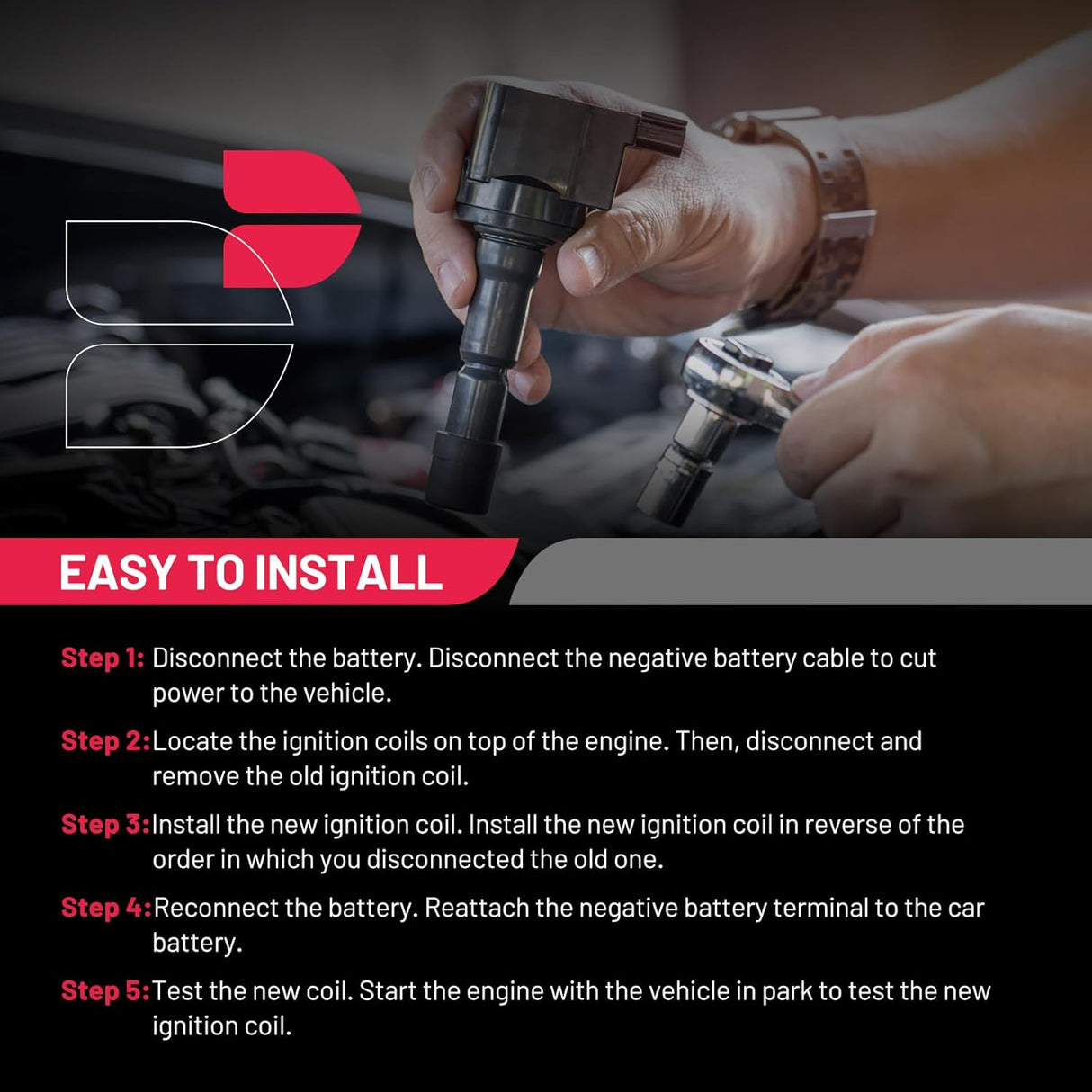 Kingman Speed® OE GEN III HEMI Red Ignition Coils (3-Pin / 8-Pack)