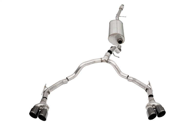Corsa 2021-2025 Suburban / Yukon XL 5.3L 4WD Dual Rear 3in - 2.75in Sport Cat-Back DW 4in BlackTips