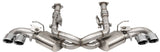 Corsa 20-25 Corvette C8 3in Valved Cat-Back 4.5in Pol Quad Tips Fits Factory Perf Exhaust DeletesAFM