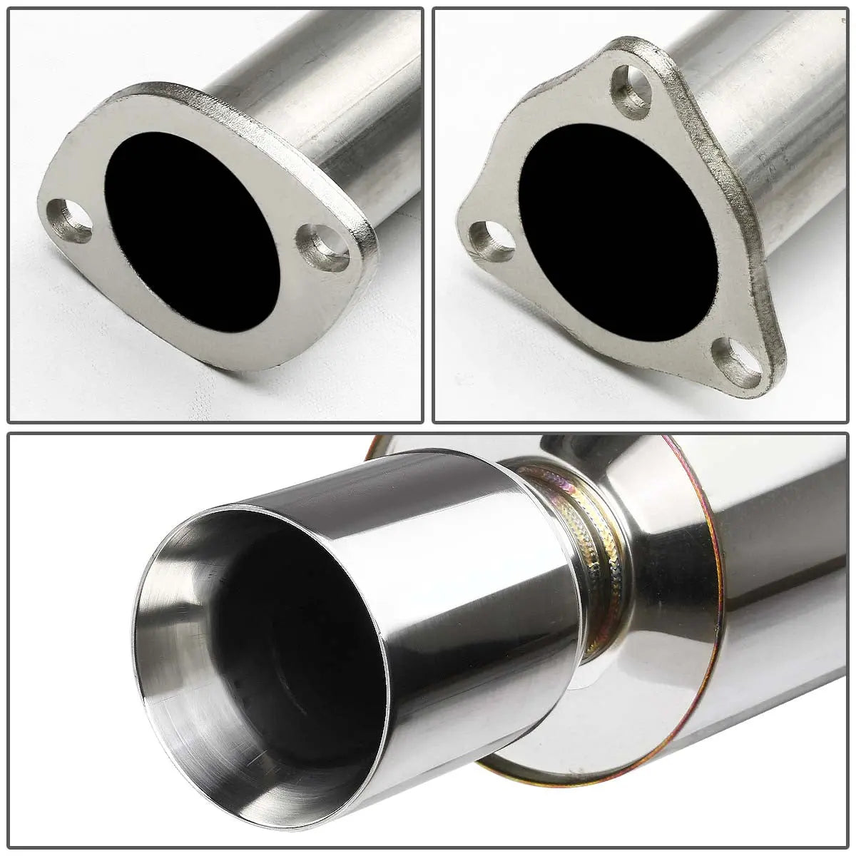 (02-05) Honda Civic 2.0L 2.5" Cat-Back Exhaust with 4" OD Burnt Tip