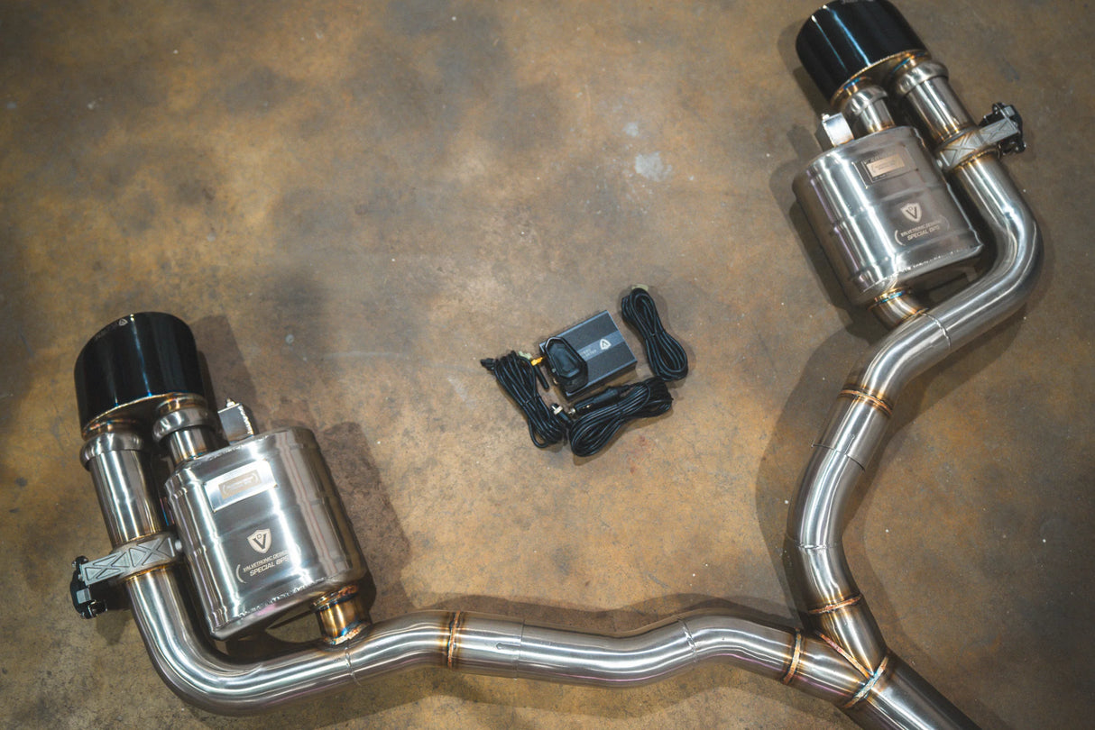 Valvetronic Designs® Audi RS5 B9 Valved Sport Titanium Cat-Back Exhaust with 4" OD Tips