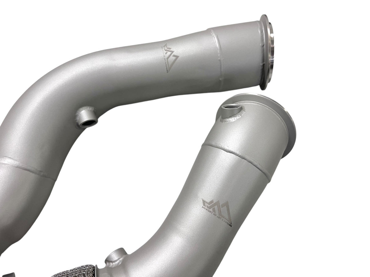 Mastery of Art & Design BMW M2C/M3/M4 S55B30 3.5" 'FAT BOY' Catted Downpipes with Flex Section