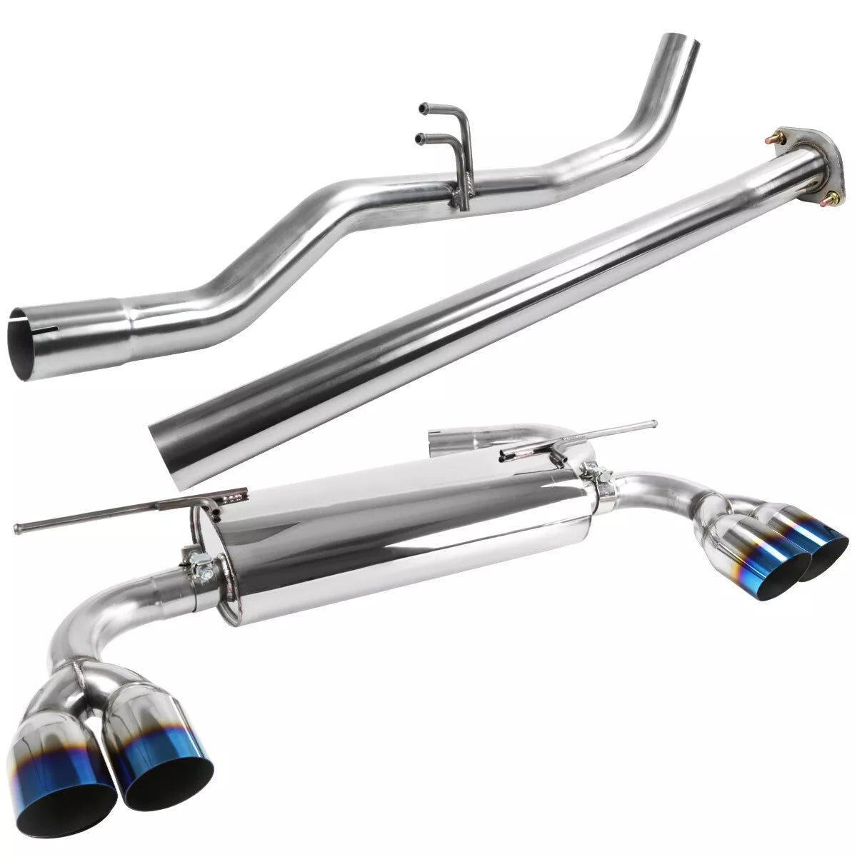 (09-14) Hyundai Genesis Coupe 2.0L Cat-Back Exhaust with Quad 4" OD Burnt Tips