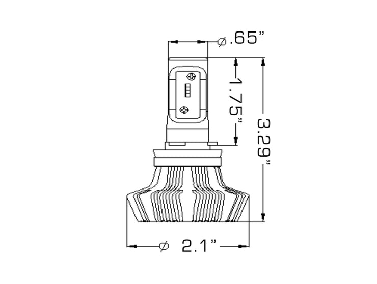 Oracle H8 4000 Lumen LED Headlight Bulbs (Pair) - 6000K