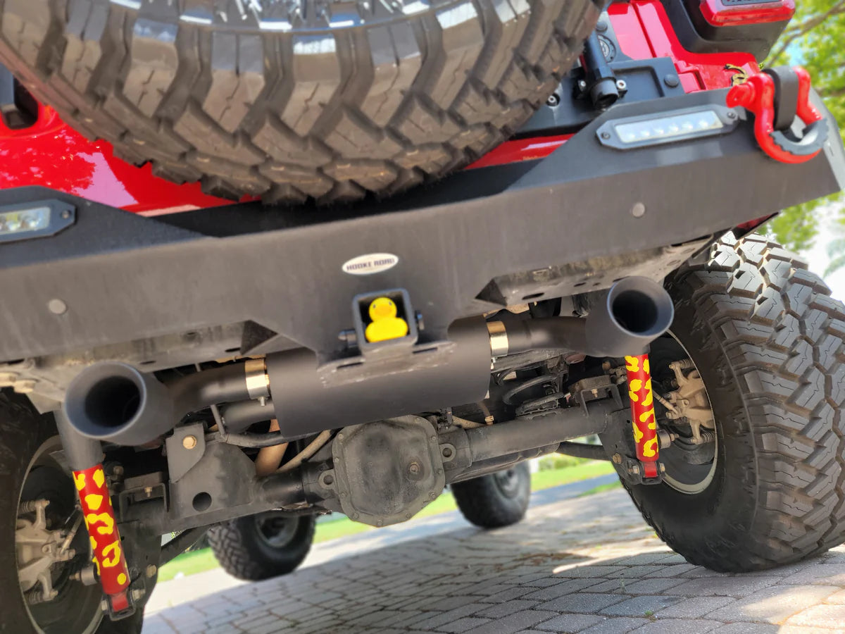 07+ Jeep Wrangler 2.0L/3.6L/3.8L JK/JL 2.5" Axle-Back Exhaust with 4" OD Tips