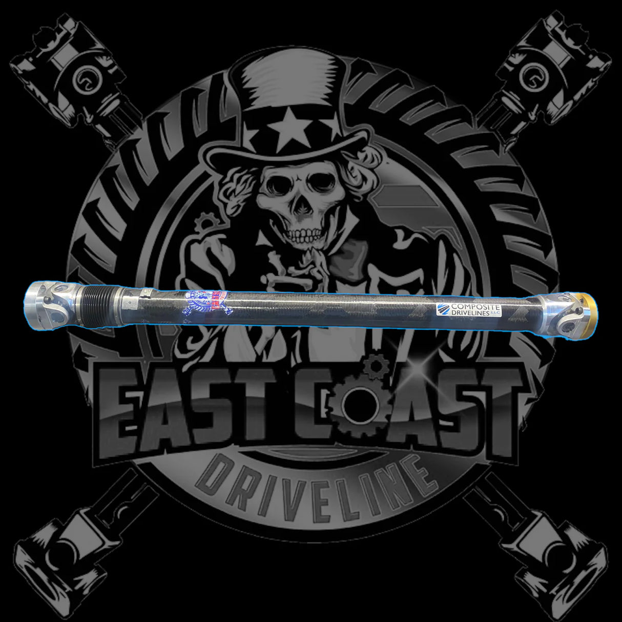 East Coast Driveline® BMW E36 Custom Length 3” Carbon Fiber Slip Shaft (3.25”OD) with Toyota Supra MK4 Manual 6-Speed Transmission & BMW E36 Rear Differential 6 Bolt CV
