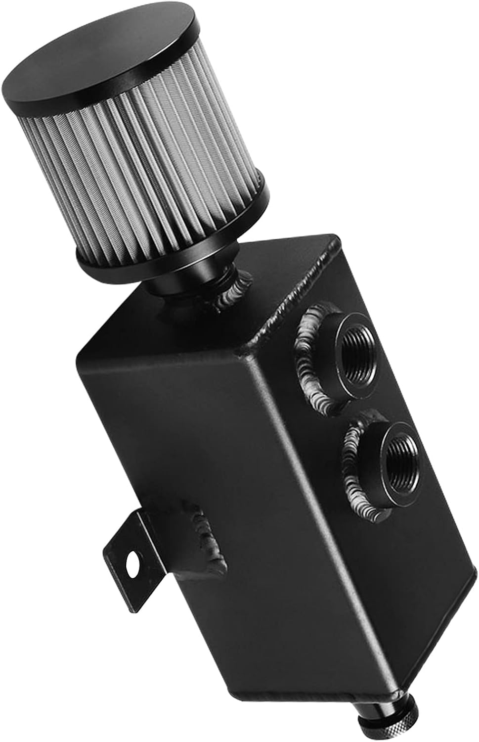 Kingman Speed® -10AN Baffled Oil Catch Can with Breather Filter (2-Port)