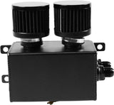 Universal -10AN 1.2L Baflled Oil Catch Can Dual Breather Filters & Drain Valves