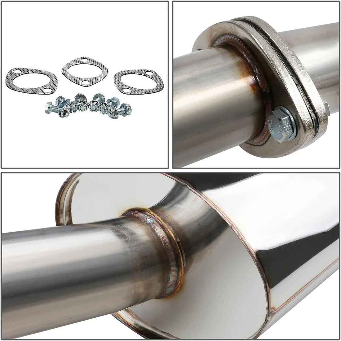 Flashark® (05-07) Chevy Cobalt/Pontiac G5 Cat-Back Exhaust with 3.5" OD Rolled Tip