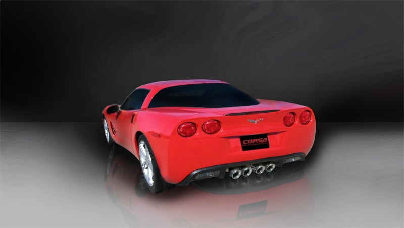 Corsa 05-08 Chevrolet Corvette (C6) 2.5in Xtreme Cat-Back Exhaust - 3.5in Twin Tips