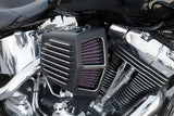 K&N Street Metal Intake System for 01-16 Harley-Davidson Softail/Dyna - Shaker Black