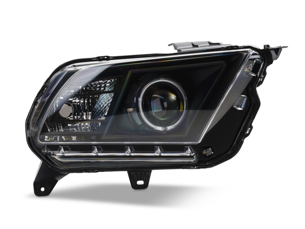 Raxiom 10-12 Ford Mustang w/ Headlights CCFL Halo Projector Headlights- Black Housing (Clear Lens)