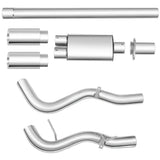 15-20 Ford F-150 2.7L/3.5L/5.0L Cat-Back Exhaust with 4" OD Tips

