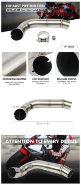 (07-20) Honda Motorcycle CBR600RR Catless Down Pipe Kit