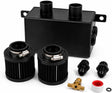 Universal -10AN 1.2L Baflled Oil Catch Can Dual Breather Filters & Drain Valves