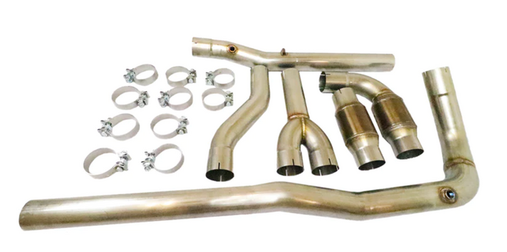 Texas Speed® (09-18) RAM 1500 304SS 2" x 3" Long Tube Headers with Catted Y-Pipe