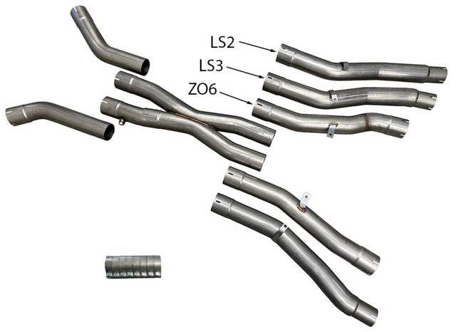 Speed Engineering® (05-13) Corvette C6 304SS 3" Catless X-Pipe Kit