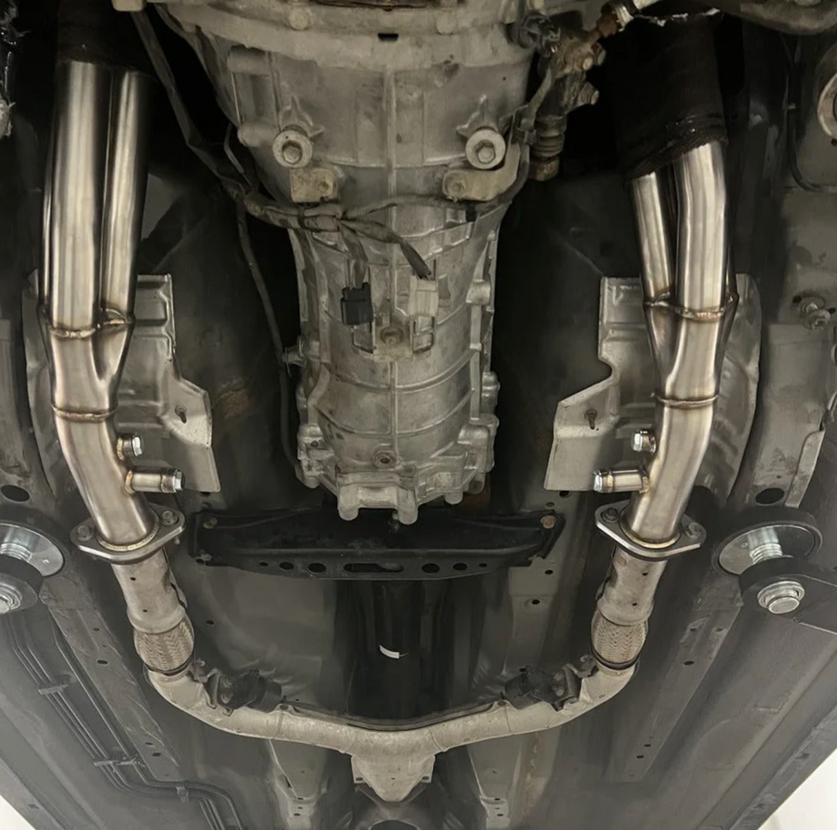 PLM® (03-12) 350Z/G35/FX35/M35 VQ35DE 1.8" x 2.5" 304SS Long Tube Headers with Catted Mid-Pipes
