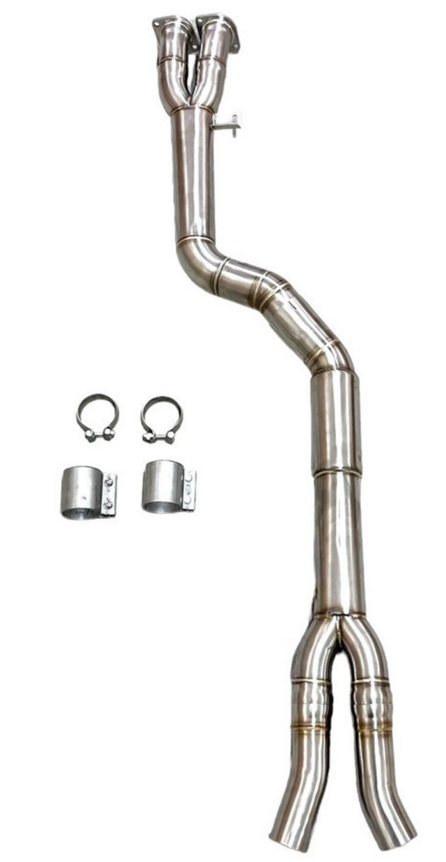 Mastery of Art & Design (19-23) BMW X3M/X4M 304SS 3" Single Resonated Midpipe