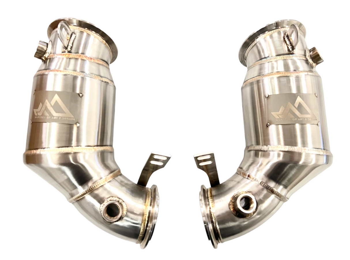Mastery of Art & Design BMW M5 F90/M8 F92 304SS 5" Primary Catted Downpipes