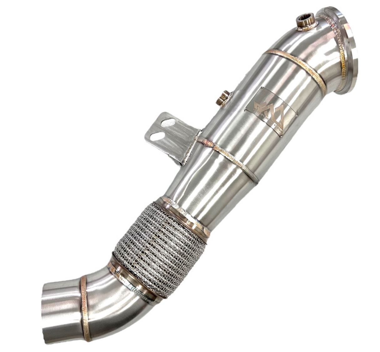Mastery of Art & Design BMW/GR Supra B58B30 V2 4.5" Catted Downpipe with Bracket