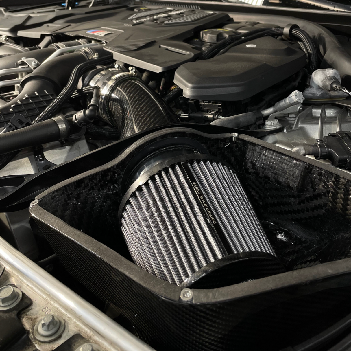 Mastery of Art & Design BMW M5 F90 Dual Carbon Fiber Cold Air Intake System with Oiled Filters
