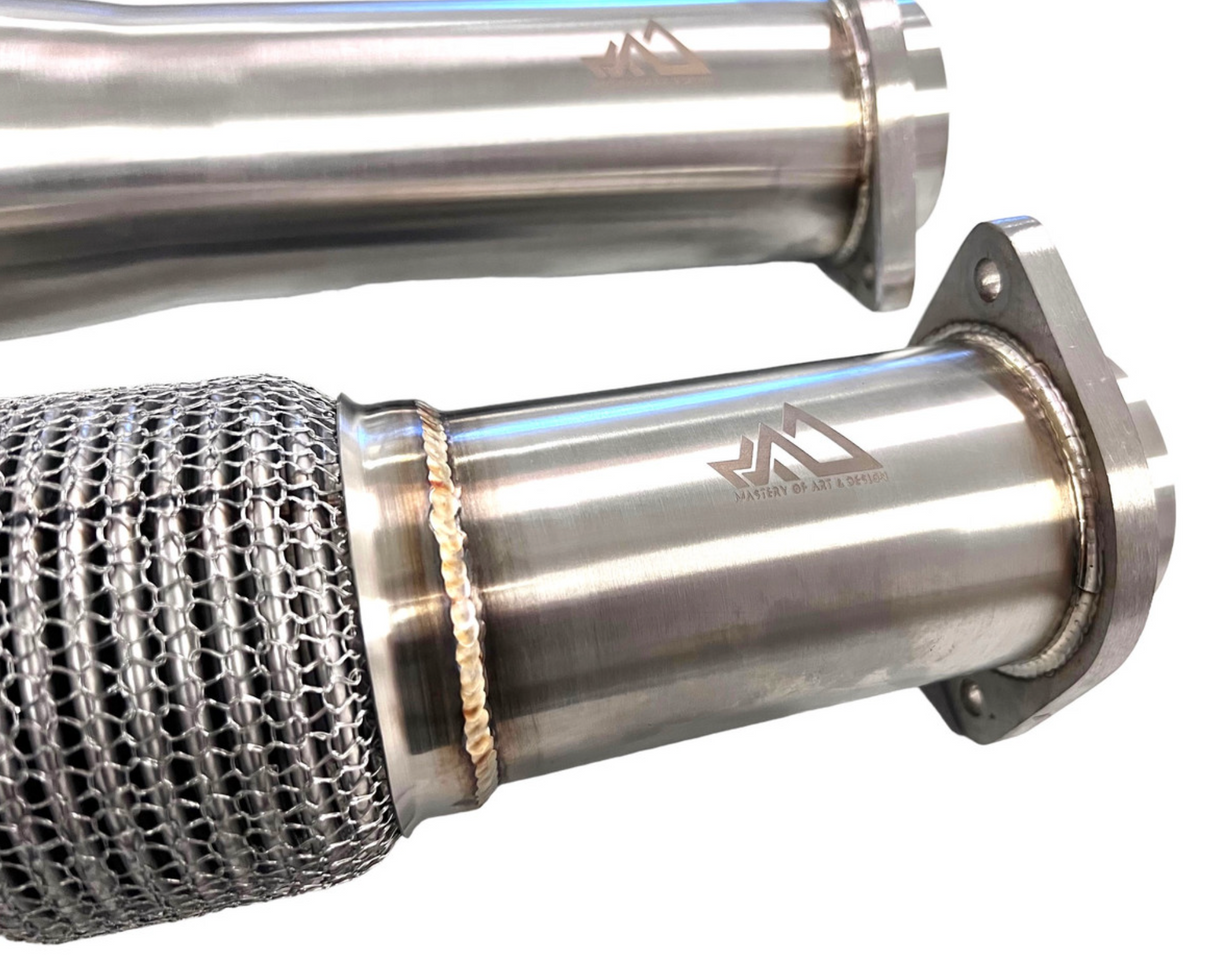 Mastery of Art & Design BMW M2C/M3/M4 S58B30 3.5" 'FAT BOY' Catless Downpipes