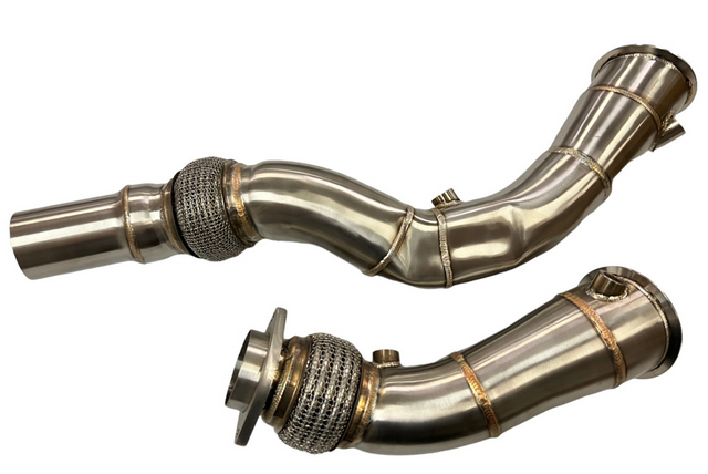 Mastery of Art & Design BMW M2C/M3/M4 S55B30 3.5" 'FAT BOY' Catted Downpipes with Flex Section