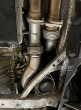 Mastery of Art & Design BMW M2C/M3/M4 S55B30 3.5" 'FAT BOY' Catted Downpipes with Flex Section