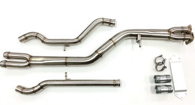 Mastery of Art & Design BMW M2C/M3/M4 3" Single Catless Mid-Pipe with Brace