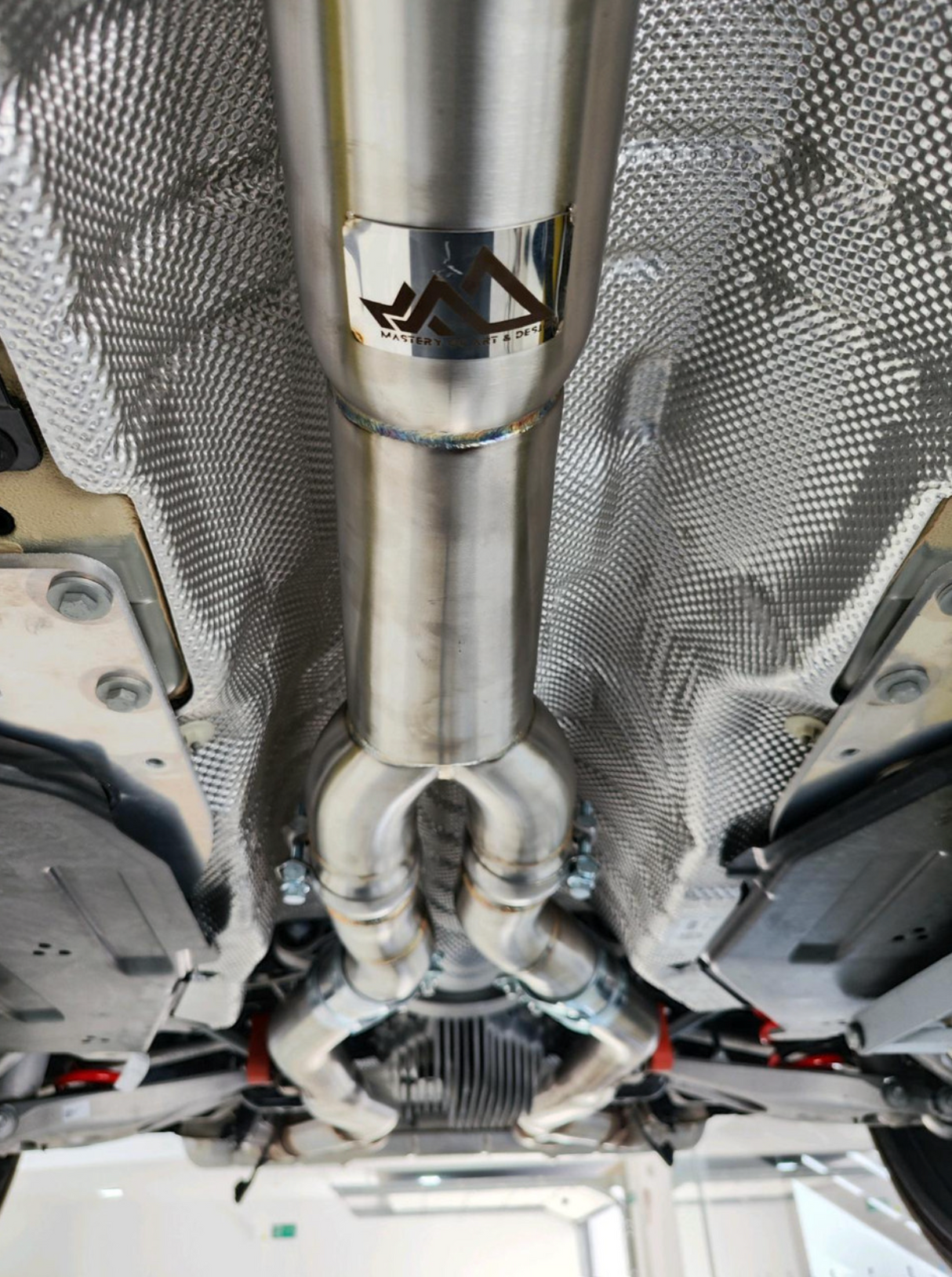 Mastery of Art & Design BMW M3/M4 G8X S58B30 Resonated Single Midpipe with Brace