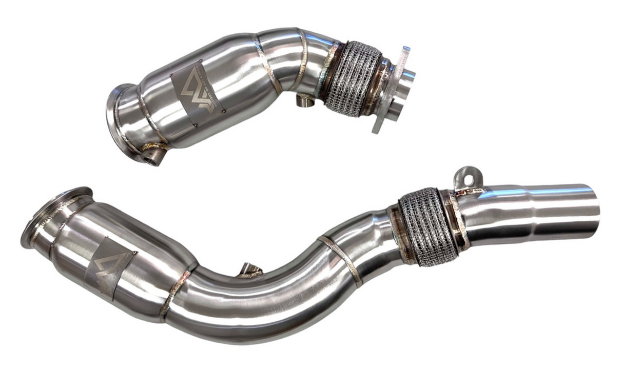 Mastery of Art & Design BMW M2C/M3/M4 S55B30 Catted Downpipes with Flex Section