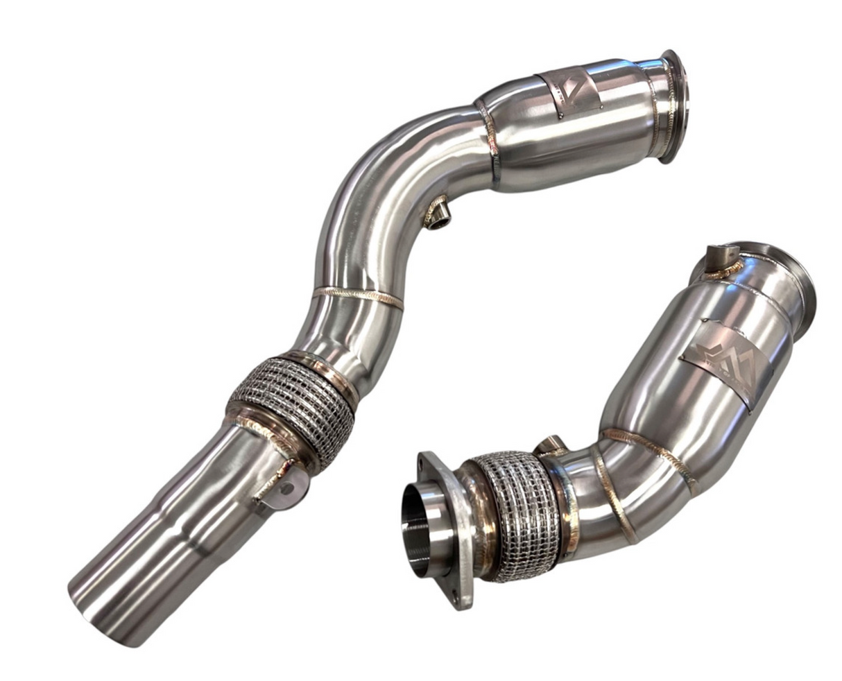 Mastery of Art & Design BMW M2C/M3/M4 S55B30 Catted Downpipes with Flex Section