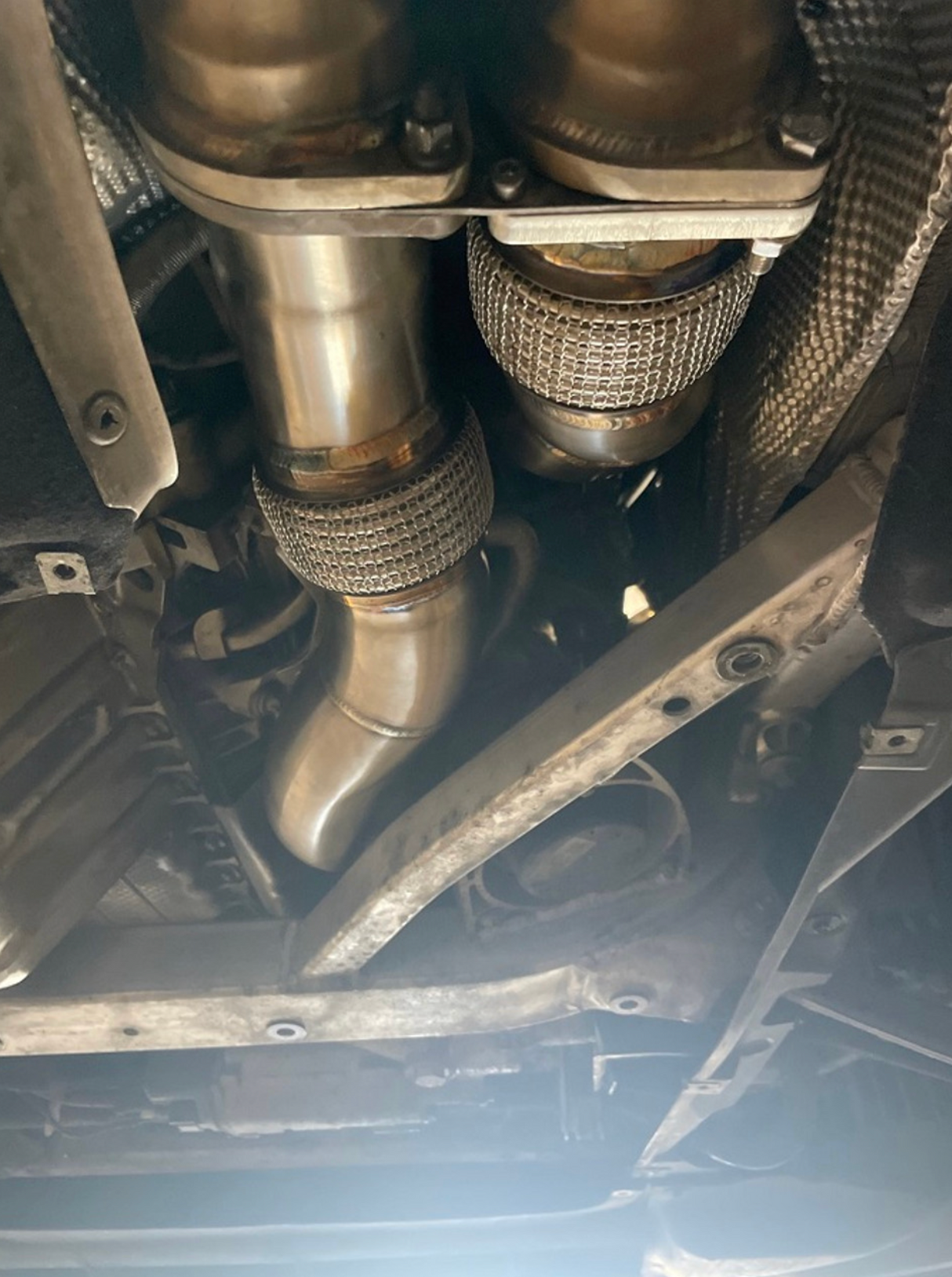 Mastery of Art & Design BMW M2C/M3/M4 S55B30 Catted Downpipes with Flex Section