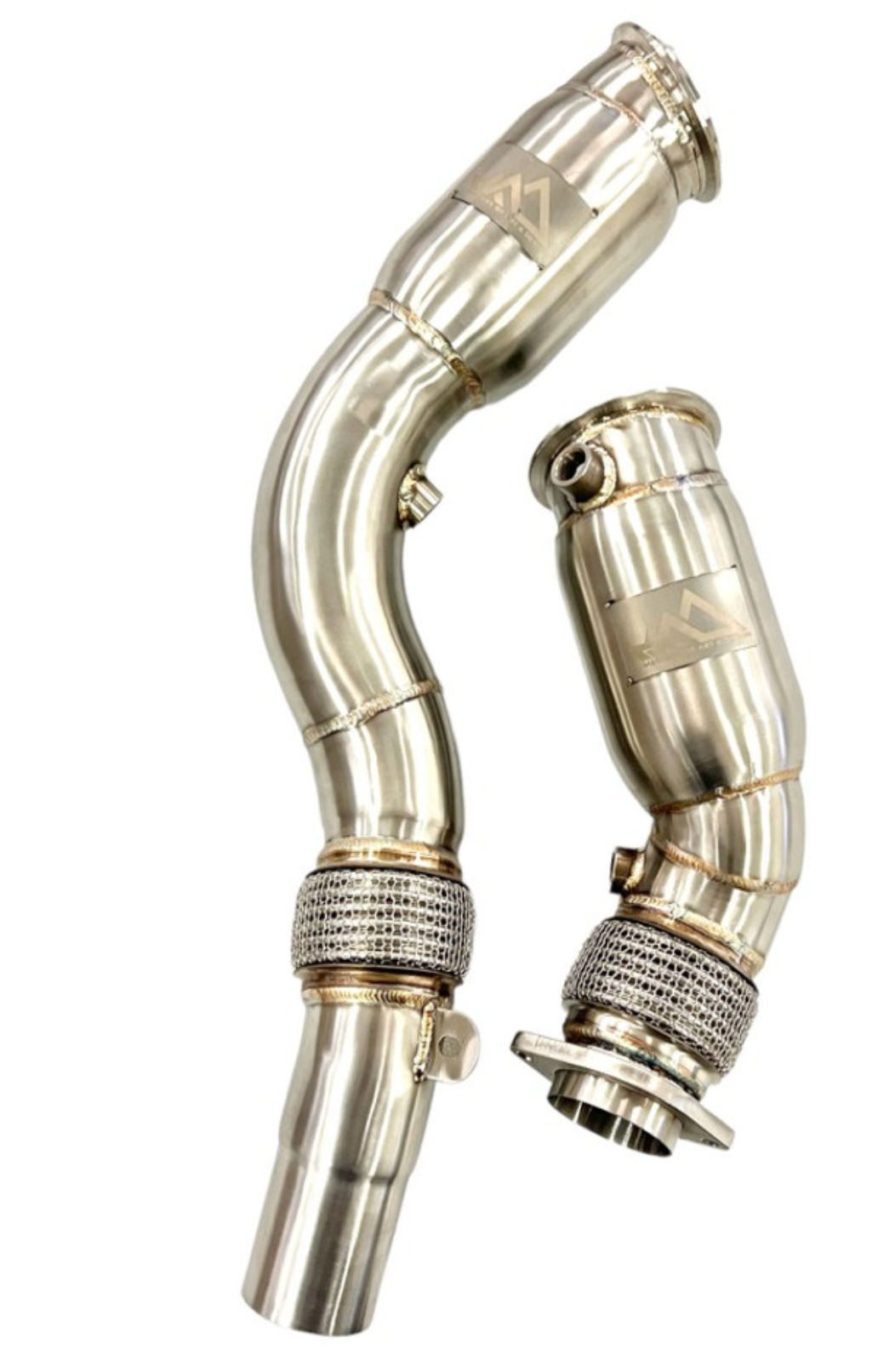 Mastery of Art & Design BMW M2C/M3/M4 S55B30 Resonated Downpipes with Flex Section