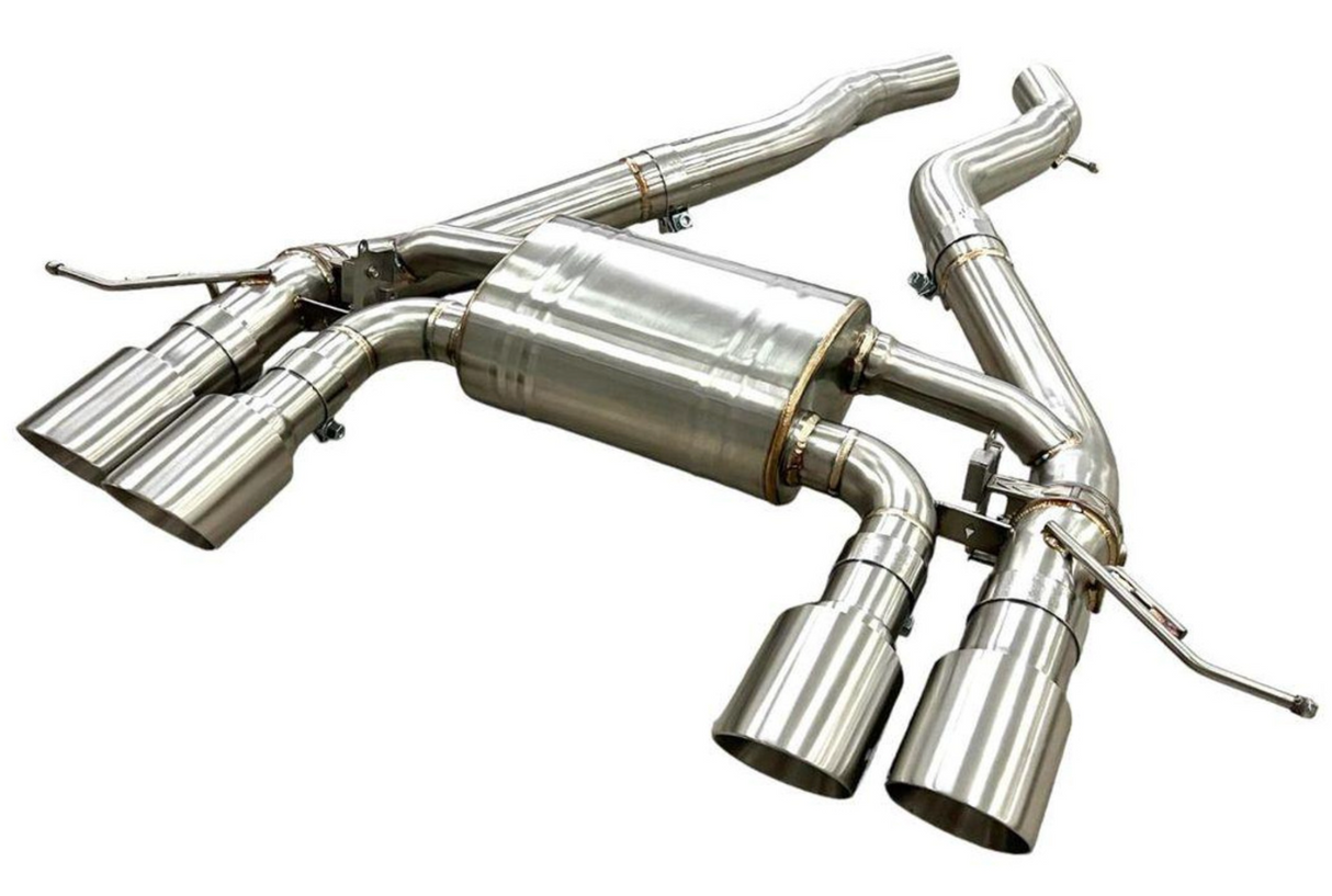 Mastery of Art & Design BMW M2C/M3/M4 S58B30 304SS 3" Axle-Back Exhaust with 4" OD Tips