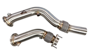 Mastery of Art & Design BMW M2C/M3/M4 S55B30 304SS 3" Catted Downpipes with Flex Sction