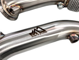 Mastery of Art & Design BMW M2C/M3/M4 S55B30 304SS 3" Catted Downpipes with Flex Sction