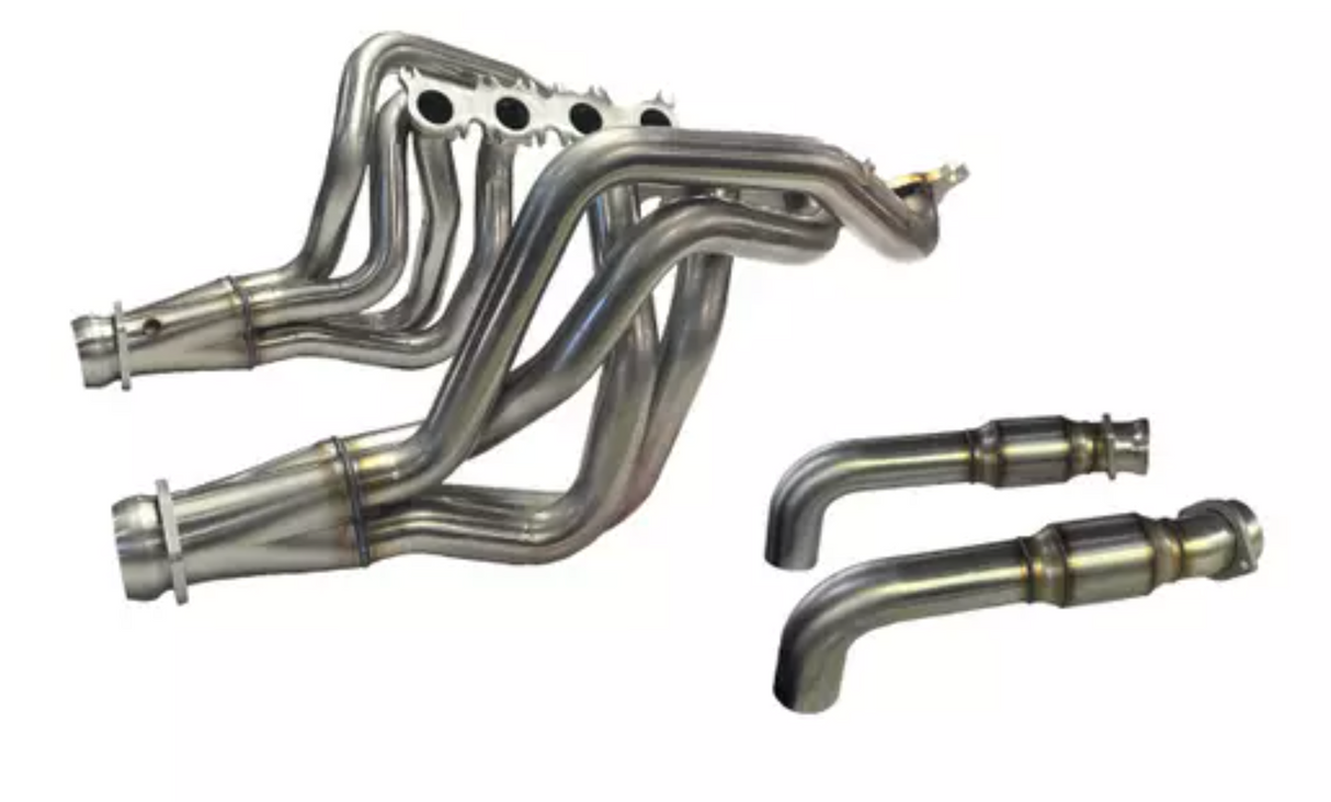 Kooks 15-24 Ford Mustang GT/Dark Horse V8 5.0L 1-7/8in SS Headers w/ GREEN Catted Connection Pipe