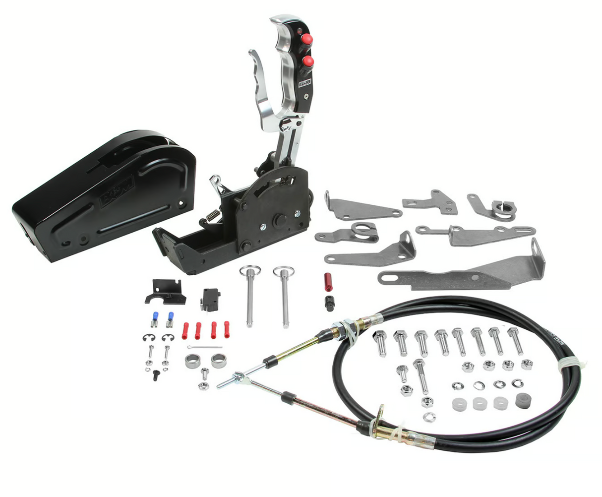 B&M® #81104 2/3/4-Speed Automatic Gated Shifter with Dual Button Magnum Grip Pro Stick