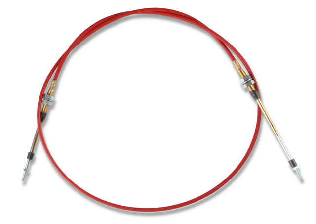 B&M® #80506 6 FT Red Shifter Cable with Doubled Threaded Ends