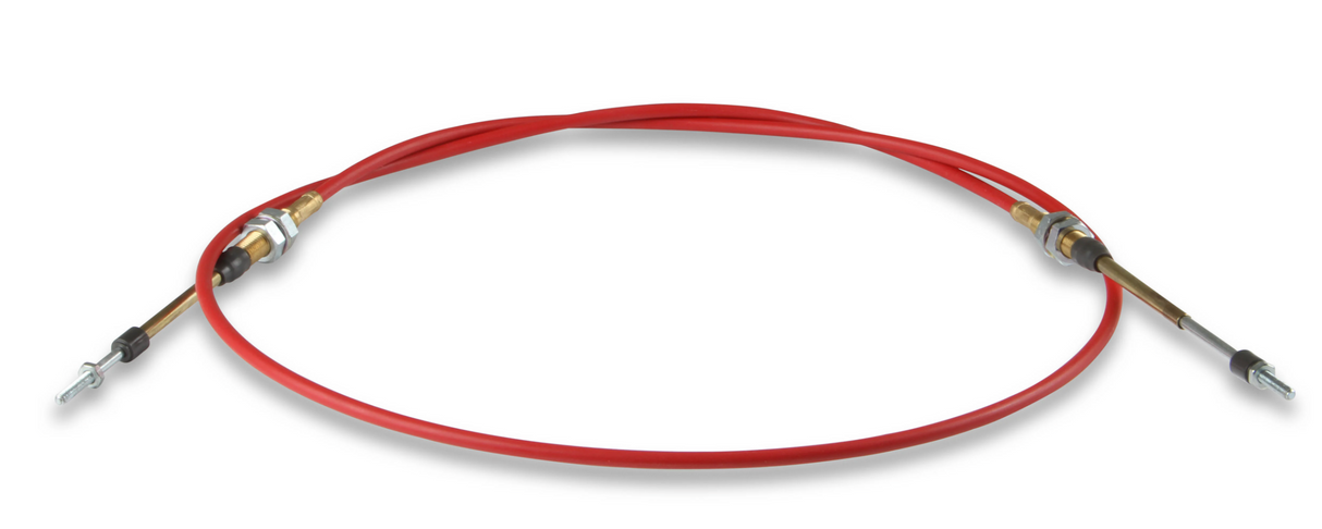 B&M® #80506 6 FT Red Shifter Cable with Doubled Threaded Ends