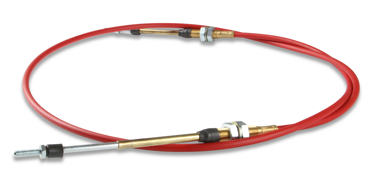 B&M® #80506 6 FT Red Shifter Cable with Doubled Threaded Ends