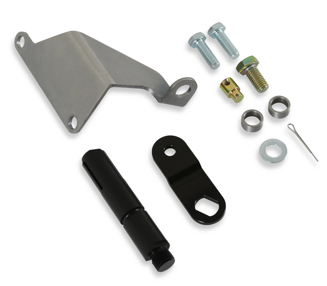 B&M® #40507 Ford AODE/4R70W Cable Bracket & Shift Lever Kit for  B&M 3-Speed Rear-Exit Cable Shifters