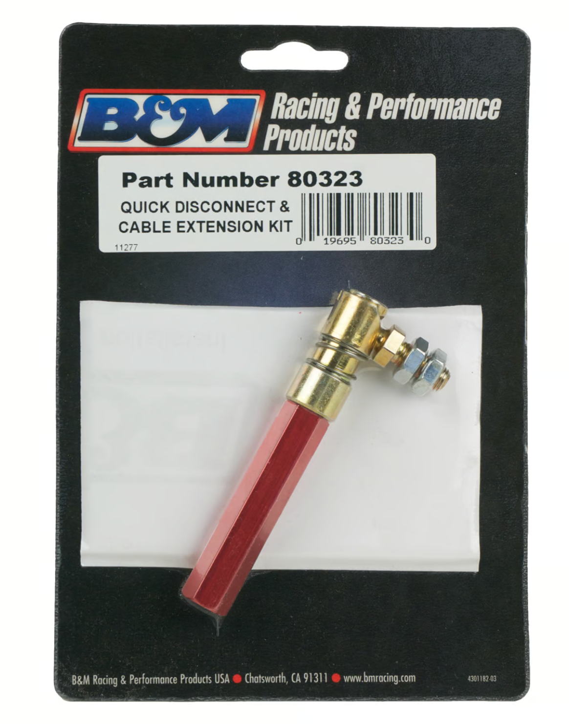BM® #80323 Quick Disconnect & Cable Extension for B&M Bandit Shifters (Used in rear engine dragsters)