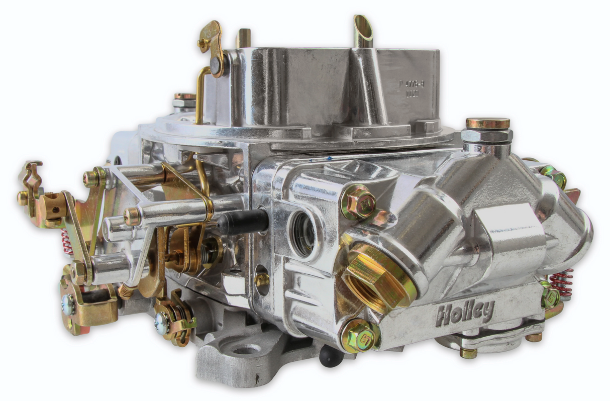 Holley® #0-4779S Double Pumper 4-Barrell Carburetor (750 CFM - 4150 - Mechanical Secondaries - Shiny - Gasoline)